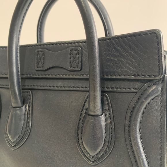 Celine Nano Luggage in Navy blue - Picture 8 of 16